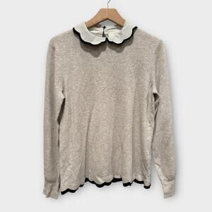 Ted Baker London Lheo Scallop Detail Layered Sweater Size 3